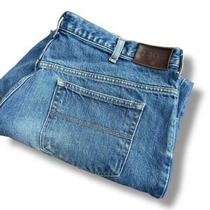 IZOD JEANS Classic Fit Mens 38x29 (38x25)‎ Blue Denim Straight Leg Cotton Jeans